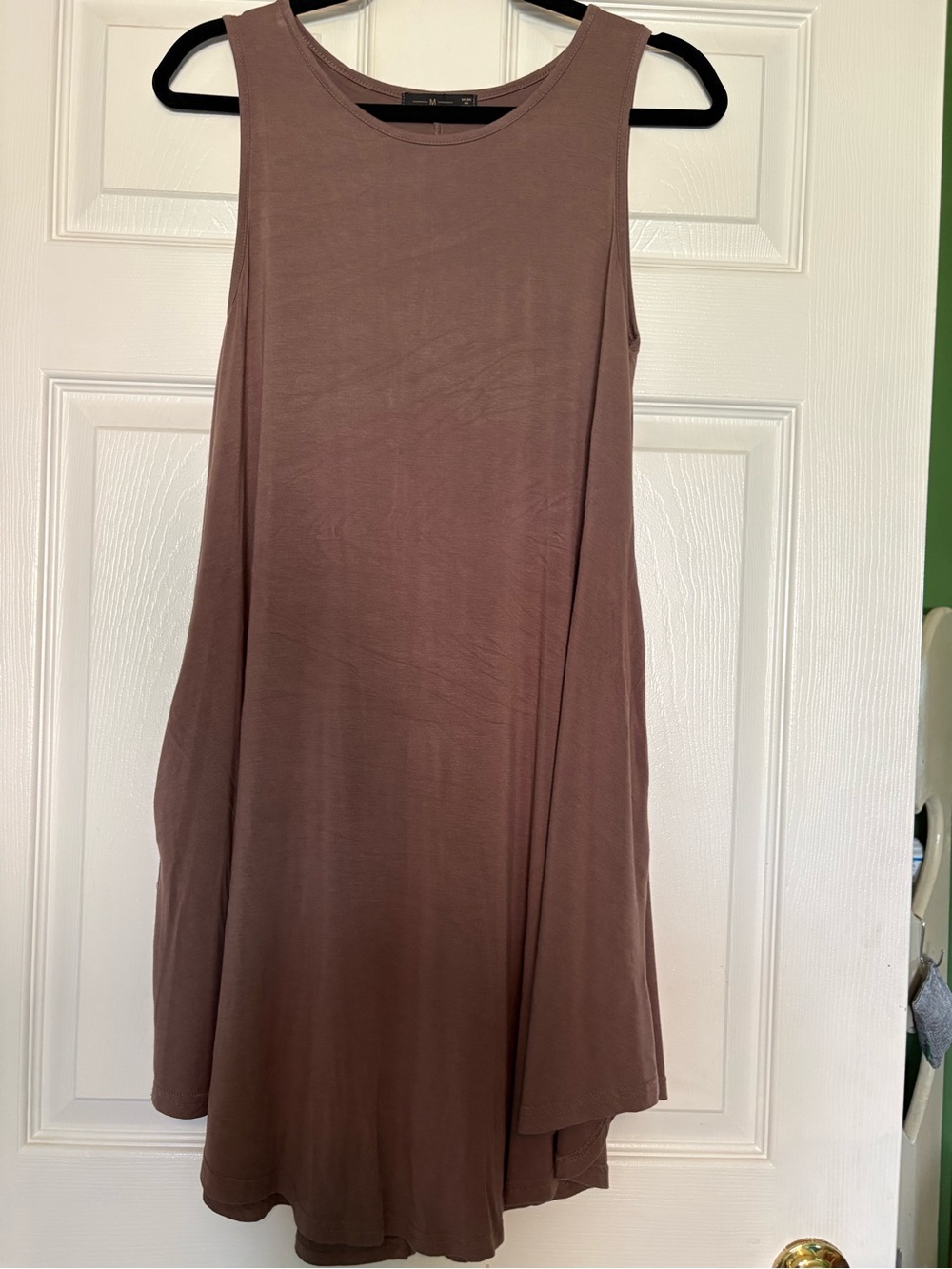Amazon Tan Sleeveless A-Line Dress